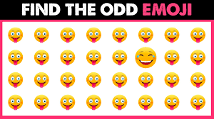 Find The Different Emoji Out Spot The Odd One Out Find The Difference Emoji One Out Game The Odd Ones Out Emoji Games Quizzes Games