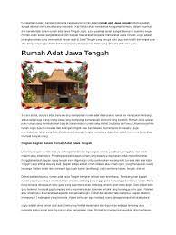 Rumah joglo merupakan rumah adat jawa tengah yang dibangun berlandaskan keyakinan atau filosofi jawa. Makalah Rumah Adat Joglo Dalam Bahasa Jawa Berbagai Rumah