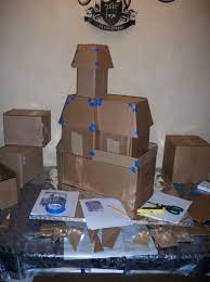 Cardboard Mockup For The Haunted House 2009 Britta Blvd Halloween Projects Halloween Fun Halloween House