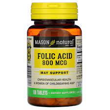 Have you used folic acid for hair growth? Mason Natural Folic Acid 800 Mcg 100 Tablets Iherb