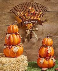 Fall Decorating Ideas Harvest Decor Thanksgiving Decor Ltd Commodities Stacked Pumpkins Harvest Porches Fall Outdoor Decor