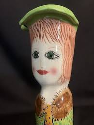 VTG Bella Casa by Susan Paley Ganz Ceramic Vase Candle Holder "Melinda"  9.75”
