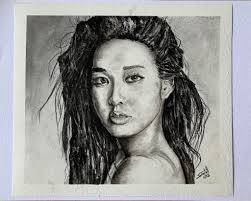 Shattered” charcoal