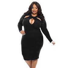 Black And Smart Dress Wholesale Choose Best And Trendiest Collection Of Clothes For Plus Size Women Thefashiontamer Com Casual Dresses Plus Size Black Long Sleeve Dress Black Bodycon Dress Long Sleeve