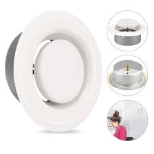 Amazon's choice for kitchen vent fan. Afasoes Round Ceiling Vent Adjustable Air Valve Grill Ventilation Ducting Hose Cover Bathroom Wall Vent Cover Metal Extractor Fans Grille For Bathroom Office Kitchen White 100mm 4 Dia Buy Online In Bahamas