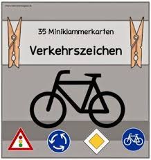 Ideenreise Miniklammerkarten Verkehrsschilder Verkehrserziehung Grundschule Fahrradprufung Grundschule Grundschule