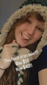 This velvet green Fluffy hood is one sale! Help a bear out and check out my  crochet sale