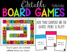 Maybe you would like to learn more about one of these? Create Your Own Game Board Editable Detectives Themed Tpt