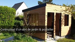 Abri jardin bois toit plat. Construction D Un Abri De Jardin Et Poulailler Par Ty Gwenan Sur L Air Du Bois