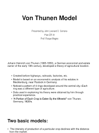 It is a map for success in the agricultural industry because the business plan is also critical to obtaining funding needed to invest in the agricultural land, equipment, and livestock or crop supplies. Von Thunen Model Crop Rotation Agriculture