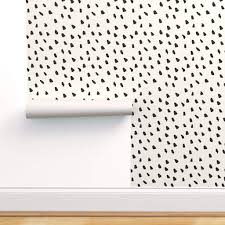 Check spelling or type a new query. Spoonflower Peel And Stick Removable Wallpaper Painterly Dots Black White Painted And Wild Animal Print Self Adhesive Wallpaper 24in X 144in Roll Amazon Com