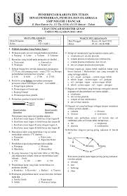 Soal Ulangan Tengah Semester Uts Ipa Smp Kelas 7 Semester Genap
