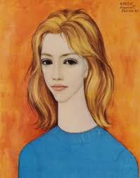1964 "Portrait of Jane" Lithograph by "Big Eyes" Artist Margaret D. H.  Keane