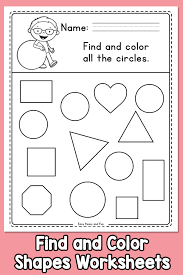 Find And Color Shapes Worksheets Shapes Worksheet Kindergarten Shapes Worksheets Shapes Kindergarten