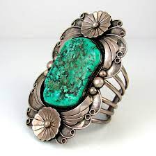vtg navajo sterling leaf applique kingman turquoise cuff bracelet signed yl ps turquoise jewelry native american turquoise jewelry turquoise jewelry rings