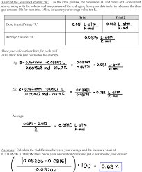 The value for r will depend on what units you are using for the properties of the gas. Post Lab Questions Help Determining The Ideal Gas Chegg Com