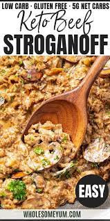 Low Carb Keto Ground Beef Stroganoff Recipe Ground Beef Stroganoff Healthy Stroganoff Recipe Keto Recipes Dinner