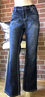 Earl Jean Low Rise Embellished Back/Change Pocket Flare Leg Jeans 13 (34 x  31.5)