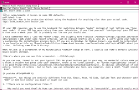 Acme Acme2k A Lesson In Sane Ide Defaults Dev Community