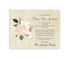 Check spelling or type a new query. Amazon Com Sympathy Acknowledgement Cards Funeral Thank You And Bereavement Notes Personalized Hydrangea Handmade