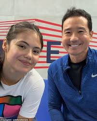 Emma together with her new fitness coach, Yutaka Nakamura.