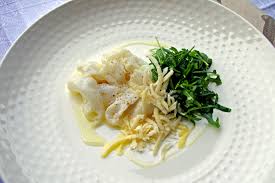 Carpaccio Di Baccala Con Rughetta E Parmigiano