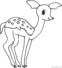 These dog coloring sheets will familiarize your kid with the dog. Baby Cute Deer Coloring Page Coloringall