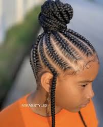 Braids for kids are a particularly popular hairdo type for girls of any age. Pin By Nikki On Kid Braid Styles Girls Cornrow Hairstyles Kids Hairstyles Hair Styles