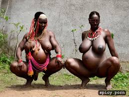 Image of scandivavian woman, showing pussy lips, mursi tribe, squatting -  spicy.porn