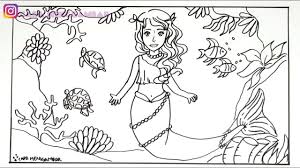 32 gambar mewarnai putri duyung. 43 Gambar Mewarnai Kartun Mermaid Gambar Mewarnai Hd
