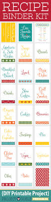 Recipe Binder Kit Diy Printable Project Diy Recipe Binder Recipe Binder Kit Diy Food Recipes