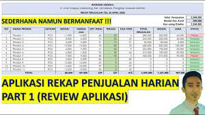 Mencatat laporan keuangan secara manual itu sangat merepotkan. Aplikasi Rekap Penjualan Toko Atau Warung Menggunakan Excel Part 1 Review Aplikasi Youtube