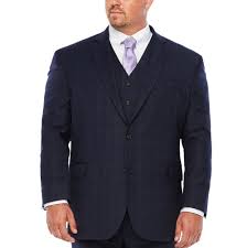 Stafford Woven Suit Jacket Big And Tall Size 54 Bglg Mid Blue Plaid New Ebay In 2021 Big And Tall Suit Jacket Suits