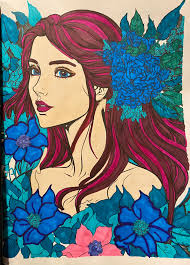 Joyous Blooms to Color" gel pens