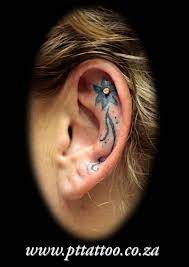 Inner Ear Tattoo Grey Ink Tattoos Inner Ear Tattoo Ear Tattoo