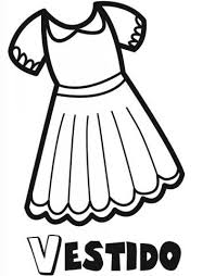 Dibujos animados para dibujar fáciles a color. Vestido Dibujos Para Colorear