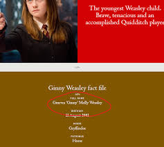 Which Book Or Source Has Mentioned Ginny Weasley S Name As Ginevra Weasley Science Fiction Fantasy Stack Exchange