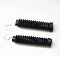 Rubber Motorcycle Black Front Fork Boots Dust Jacket Cover ...