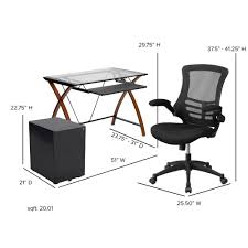 Check spelling or type a new query. 3 Piece Office Set Glass Desk With Keyboard Tray Ergonomic Mesh Office Chair And Filing Cabinet With Lock Side Handles