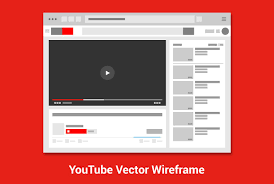 Youtube Vector Wireframe Web Design Sidebar Wireframe Vector