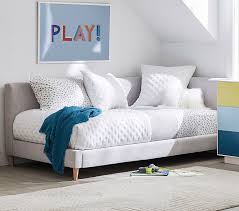 Bedroom sets, beds, dressers, chairs, nightstands & more. West Elm X Pbk Corner Timo Upholstered Bed Pottery Barn Kids