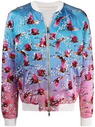 You can buy it here. Shop Blue Balmain Embellished Floral Print Bomber Jacket With Express Delivery Worldarchitecturefestival