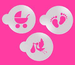 3 Pcs Cake Stencil Cookie Stencil Custom Stencil Baby Shower Stencil Cookie Stencils Custom Stencils Cake Stencil