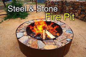 Diy Fire Pit With Steel Stone Cheap Fire Pit Fire Pit Backyard Diy Fire Pit