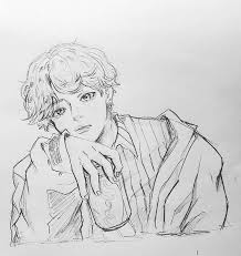 Waiting For U Anpanman Bts Drawings Kpop Drawings Fan Art Drawing
