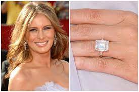 25 Unforgettable Celebrity Engagement Rings Celebrity Wedding Rings Melania Trump Wedding Ring Engagement Celebration