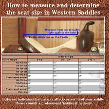 how to measure and determine western saddle seat sizes