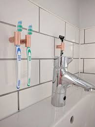 Copper Toothbrush Holder Razor Holder Etsy Toothbrush Holder Brushing Teeth Bathroom Holder