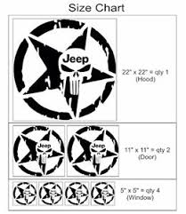 details about punisher skull star hood door window vinyl decal 3 sizes fits jeep wrangler