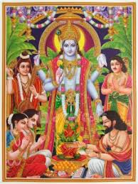 The main statue is covered in two floors. Pournami Satyanarayana Swamy Pooja Rhode Island Hindu Temple Society